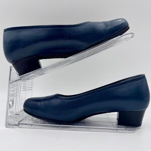 Women's SAS Comfort Pumps | Handcrafted Navy Leather Shoes | Size 7.5W